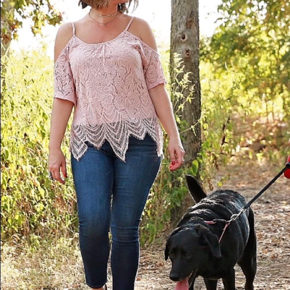 Pink Handkerchief Hem Top